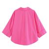 Nuevo Producto Transfronterizo 2025 Ropa de Mujer Estilo Europeo y Americano Exportación Venta al por Mayor Zr Punto Camisa Casual de Popelina de Manga Ancha