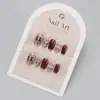 Unhas de Primavera e Verão Senso Avançado Livro Vermelho Pequeno Explosões Adesivo de Unha Amor Strass Spice Girl Usar Adesivo de Unha Postiça