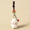 Chaveiro Pingente Escultura em Madeira Artesanal Doze Signos do Zodíaco Pingente de Corrente para Bolsa Ano do Coelho Presente de Aniversário para Amigo Fofo