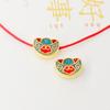 Sha Jinqiang color serie lingote de plata accesorios de colgante de cuentas diy hecho a mano material de colgante tejido para pulsera de mano venta al por mayor