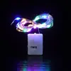 Venta al por Mayor a Granel Led Batería de Botón Caja Pequeña Blanca Guirnalda de Luces de Flores Coloridas Decoración para Árbol de Navidad Alambre de Cobre Guirnalda de Luces de Ambiente