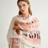 Vacaciones Romanas Satén Algodón Estampado Bufanda Larga Venta de Fábrica Comercio Exterior Transfronterizo En Vivo Viajes Vacaciones Protección Solar Cálido Chal Fino para Mujer