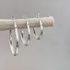 Perfeito para rostos redondos e quadrados~ Brincos de argola com bolinhas escovadas estilo coreano inspired by ins para mulheres, luxo leve com toque de alta qualidade, brincos únicos e bonitos