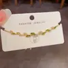 Pulsera de Zirconia con Forma de Hoja de Tirar Versátil de Lujo Ligero Francés Exquisita Moderna Sencilla Tacto de Alta Gama Super Brillante Joyería de Mano al por Mayor