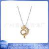 Panjiadora 925 cobre branco banhado a prata amor pingente colar de moda feminina personalidade all-match clavícula cadeia cross-border
