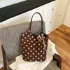 Bolso de Hombro Retro de Lunares para Mujer 2026 Nuevo Bolso Tote de Gran Capacidad Bolsa de Compras Viaje Moda Bolso de Mano Versátil