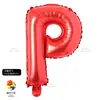 16 pulgadas Grande Rojo Perforado Imitación Hermoso Alfanumérico A~Z 0-9 Habitación de Boda Decoración de Cumpleaños Arreglo Globos