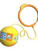 Juego de pelota de salto con aro para pies para niños, juguete deportivo para exteriores con forma de círculo de salto, hula hoop con giro de pie y pelota que rebota con piernas parpadeantes