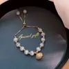 Pulseira de Pérolas de Água Doce com Concha Olho de Gato Feminina Pulseira de Celebridade da Internet Estudante Melhor Amiga Estilo Coreano Design Casual de Moda Acessórios de Mão