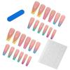 Parche de manicura francesa de ballet largo y colorido para manicura falsa, parche de manicura, parche de uñas impermeable y extraíble, exportación