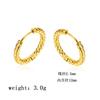 Ins Moda Europea y Americana Gypsophila Acero de Titanio Redondos para Mujer Aretes de 18K Estilo Simple Aretes de Acero Inoxidable Joyería para la Oreja