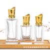 Frasco de Vidro Transparente de Corte Quadrado de 15mm para Perfume com Tampa de Vedação, Frasco Spray Recarregável para Perfume