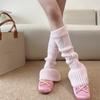 Calcetines de otoño e invierno para mujer, calcetines afelpados, calcetines blancos para pantorrilla con agujeros y pierna acampanada, conjuntos de medias cálidas, protectores de pierna estilo 'hot girls'