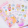 Q Xiaoqi En Stock Papelería Linda para Estudiantes Dibujo Animado Hecho a Mano Pegatinas Guka Cadena Pinzas Set de Pegatinas Artículos de Decoración