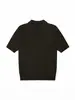 Camisa Polo de Punto con Cuello para Hombre, Camisa Texturizada de Manga Corta Estilo Coreano de Verano, Camiseta Pequeña de Punto con Cuello en V Ajustada de Manga Corta