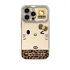Adequado para Transformação Instantânea em Maçã 18Promax Estampa de Leopardo Gravata Borboleta Cady Kt Gato iPhone Estojo Macio e Duro Personalização UV