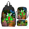 Nova mochila escolar estampada UNSPEAKABLE de três peças, desenho animado, periférico de jogo, mochila estudantil, Bolsa de Ombro Estojo