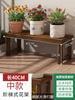 Estante para flores de madera maciza, para exteriores, anticorrosivo, para balcón, de piso a piso, para interiores y exteriores, multicapa, color verde carnoso.