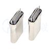 Conector USB 24p tipo C clip 0.8 cabeza macho cuerpo corto 10.3 fila doble 24 pines pin recto con pata de soldar