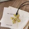 Collar Colgante Perro Globo Cuerda Negra para Mujer Diseño de Nicho de Alta Gama Cadena Larga para Suéter Accesorios Hip-Hop Únicos y con Estilo