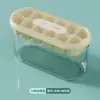 Caja de Hielo de Gran Capacidad con Tapa, Molde para Bandeja de Hielo Casero DIY, Caja de Hielo, Caja Transparente para Almacenamiento de Hielo, Caja de Hielo de Congelación Rápida