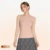 Nova Camisola Quente com Renda para Outono e Inverno para Mulheres, Corte Justo, Antibacteriana, Amiga da Pele, Sem Mangas, Camada Base Feminina