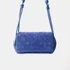 2026 Nueva Bolsa de Lujo Ligero para Viajes Diarios Piel de Vaca Mate Ante Solapa Tejida Bolsa Cuadrada Pequeña de Hombro Cruzado Bolsa para Teléfono para Mujeres