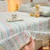 Sábana de tela de nido de abeja grado A, pieza única, para uso doméstico, dormitorio, residencia estudiantil, tamaño individual o matrimonial, juego de tres fundas de almohada, no está hecha de 100% algodón, apta para todas las estaciones