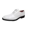 Zapatos de cuero para hombre, transfronterizos, para todas las estaciones, blancos, brillantes, de punta fina, modernos, formales, business casual, disponibles en tallas grandes, zapatos Derby, versátiles