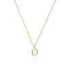 Accesorios de Collar de 26 Letras Inglesas para Mujer Chapado en Oro de 18K Colgante Personalizado Versátil Cadena de Caja Cadena para Clavícula Joyería