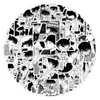 60 Pegatinas Decorativas Kebai Comics en Blanco y Negro para Cuadernos, Teléfonos Móviles, Tabletas, Equipaje, Agendas, Pegatinas Impermeables Transfronterizas al por Mayor