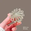 Horquilla Geométrica Simple de Aleación Agarre Joyería Diamante Completo Pinza de Tiburón Exquisitos Accesorios para el Cabello Simple Lujo Ligero Horquilla para Mujer