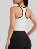 Nuevo Top de Tirantes Acanalado Estilo Transfronterizo con Almohadillas en el Pecho, Doble Tirante, Corte Ajustado, Ropa Casual, Top Deportivo de Rayas