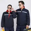 Ropa de Trabajo de Invierno, Ropa Acolchada de Algodón para Hombres, Engrosada y Resistente al Desgaste, Ropa de Protección Laboral para Talleres de Reparación de Automóviles, Chaquetas Acolchadas de Algodón a Prueba de Frío, Ropa de Trabajo Cálida para Taller, Ropa Acolchada de Algodón