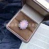 Anel de Chalcedony Verde Cor de Ovo de Pombo Tipo Gelo de Luxo para Mulheres - Atacado - Comparável ao Anel de Ágata Branca Tipo Gelo Cor de Jade