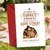 Compra directa transfronteriza Tarjeta de felicitación divertida de pavo de Acción de Gracias mensaje de bendición navideña con sobre tarjeta de regalo de felicitación creativa