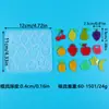 Molde de Cola de Cristal DIY Série de Frutas Cereja Uva Abacaxi Morango Brincos Pingente Chaveiro Molde de Silicone