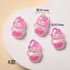 Brillo Fino Facetado Dibujos Animados Kuromi Accesorios de Resina Pegamento en Crema DIY Pinzas para el Cabello Adornos para Tocados Adornos para Funda de Teléfono Pegatinas
