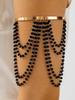 Yongge Jewelry Joyería Transfronteriza Europea y Americana Cadena de Borlas Versátil Simple Pulsera de Brazo Estilo Punk Pulsera de Metal Anillo de Brazo