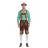 Nueva Ropa Tradicional Alemana Oktoberfest Camisa a Cuadros Overol de Cerveza para Hombre Traje Disfraz de Cerveza para Halloween