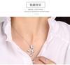 Colar de Prata Esterlina 925 Feminino Curto Estilo Coreano Moda Borboleta Diamante Corrente da Clavícula Joias de Prata Esterlina