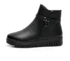 Zapatos Nuevos de Algodón para Mujer de Invierno, Zapatos de Madre, Suela Plana, Botines Cálidos para Personas de Mediana Edad y Mayores, Talla 41, Antideslizantes, Talla Grande 42