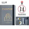 Viagem Internacional Porta-Passaporte de Couro PU Capa Protetora Anti-Roubo RFID Armazenamento de Documentos Porta-Cartão Bolsa para Passaporte Atacado