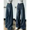 Jeans no ajustados para mujer, nuevo estilo otoño 2026, de cintura alta, para figuras tipo pera, holgados, adelgazantes, versátiles, de pierna recta, pantalones de pierna ancha