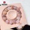 Pulsera de oro y jade para mujer de Xinjiang estilo ins cuentas de calabaza violeta joyería de mano pulsera juego círculo único productos en vivo