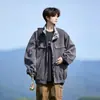 Marca Retro de Moda Pana Cuadros Oversize Holgado Chaqueta de Otoño Hombre Tallas Grandes Retazos Código Exterior Casual Travieso Guapo
