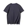 Camiseta Básica de Algodão Puro Pesado Cor Sólida Gola Redonda Manga Curta Unissex Casual Versátil Camiseta Pesada de Manga Curta