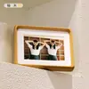 Marco de fotos de madera maciza de nogal negro de alta calidad, exhibición de mesa para impresión, impresión de fotos de boda de 8 pulgadas, colgante de pared, marco de pintura DIY, exhibición, recuerdo