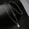 Collar Pequeño de Cacahuete para Mujer, Estilo Coreano, Diseño de Nicho, Elegante y con Estilo, Nueva Cadena de Perlas para Clavícula, Cadena de Suéter de Moda