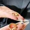 Anillo Dopamina de Diamantes Coloridos con Apertura Ajustable, Diseño de Nicho de Lujo Ligero, Anillo de Diamantes Coloridos Lindo Dulce y Versátil